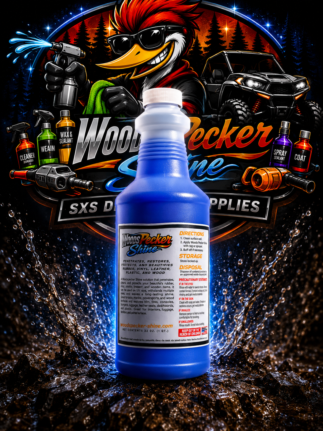 32oz WOODS Shiner Sprayer – WoodsPecker Shine